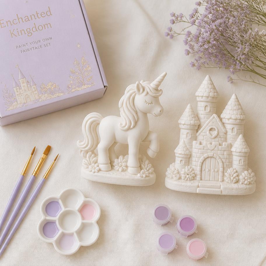 Enchanted paint-your-own plaster kit